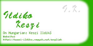 ildiko keszi business card